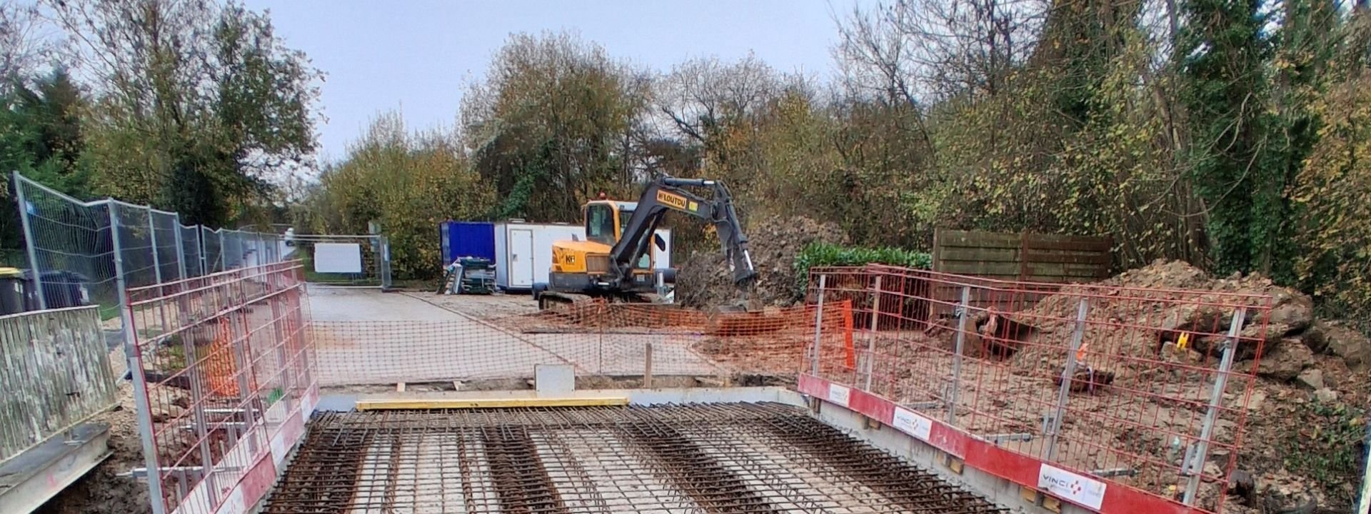 Travaux de route de Vaucelas et rond point de Saint Yon 